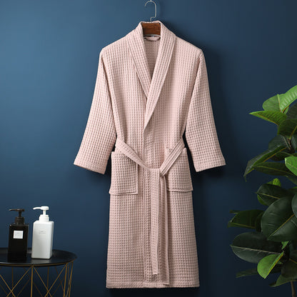 Waffle Cotton Bathrobe