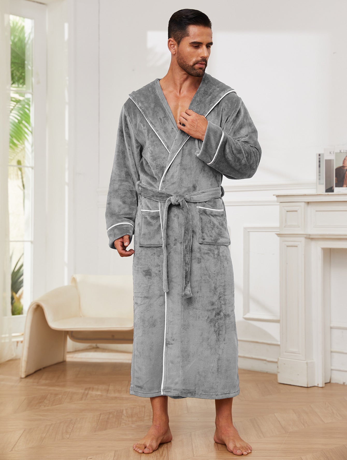Men’s Flannel Lounge Robe