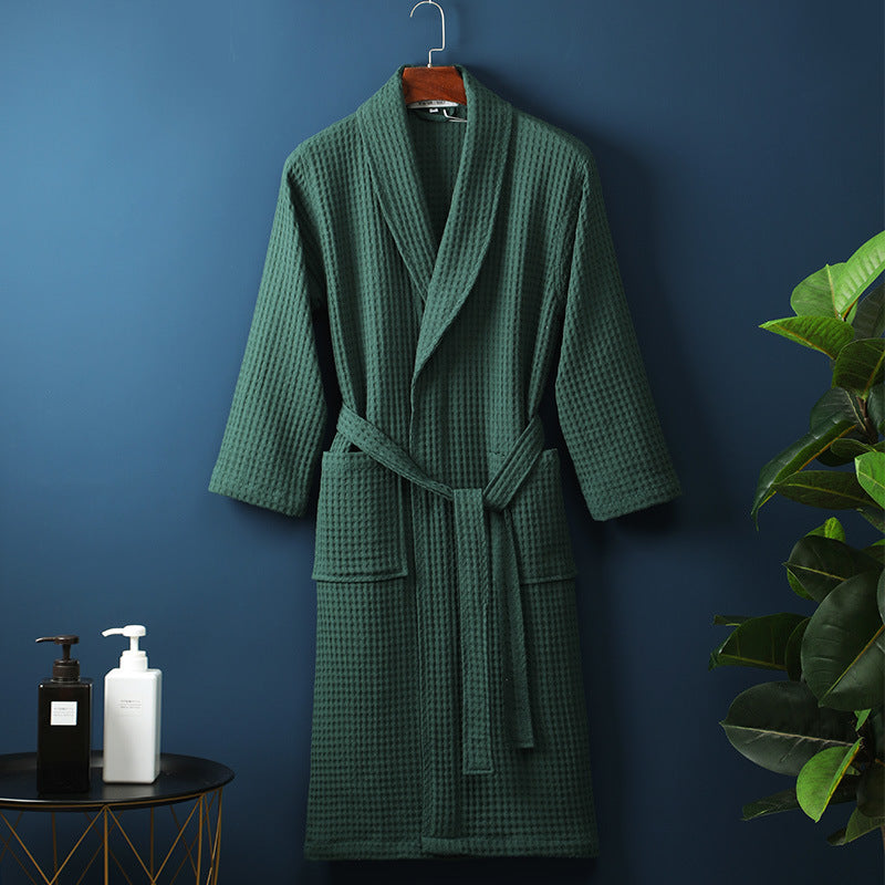 Waffle Cotton Bathrobe