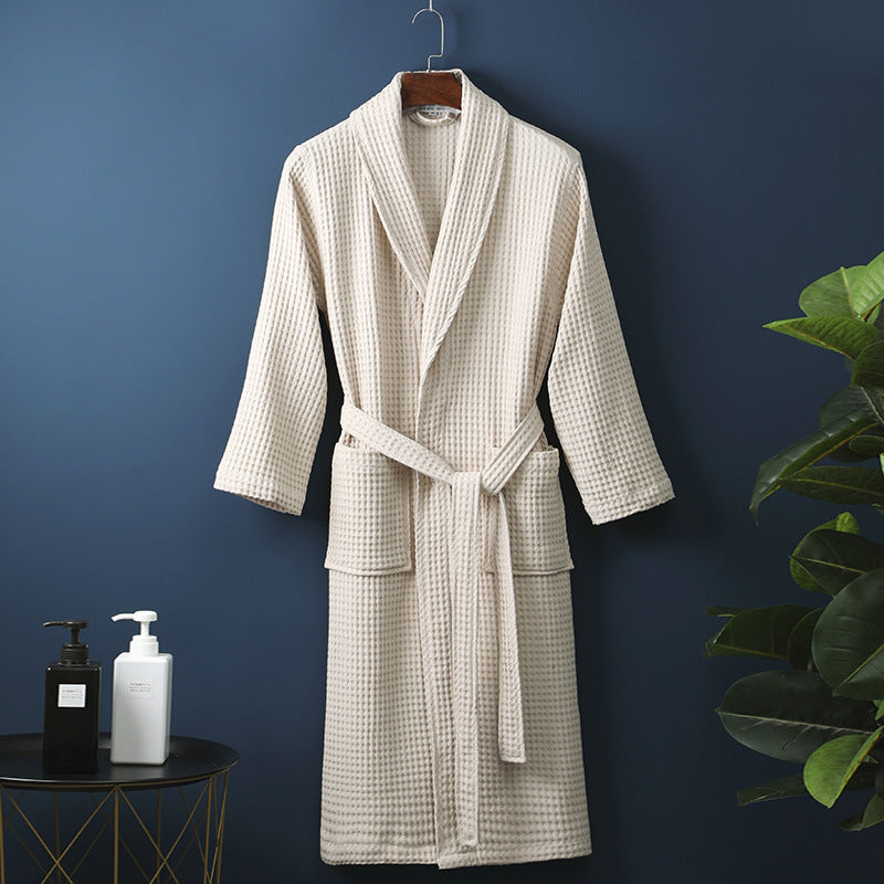 Waffle Cotton Bathrobe