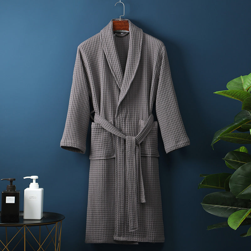 Waffle Cotton Bathrobe