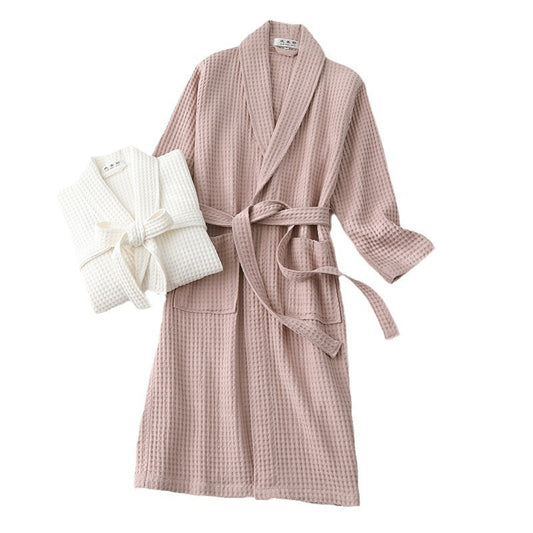 Waffle Cotton Bathrobe