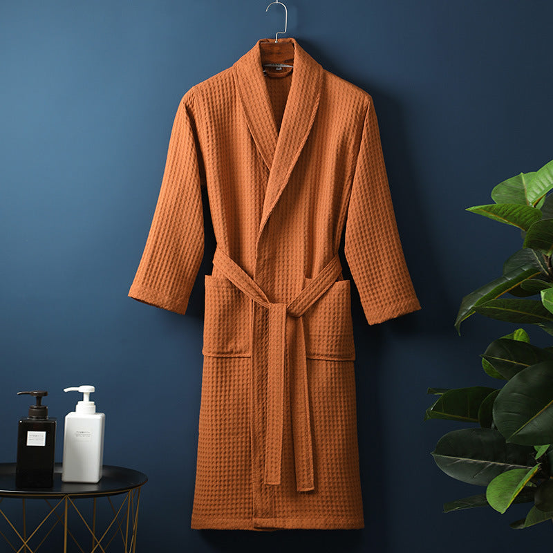 Waffle Cotton Bathrobe