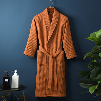 Waffle Cotton Bathrobe