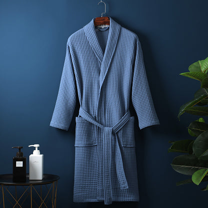 Waffle Cotton Bathrobe