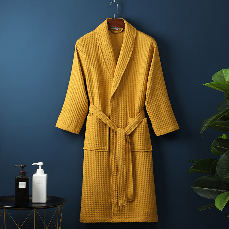 Waffle Cotton Bathrobe