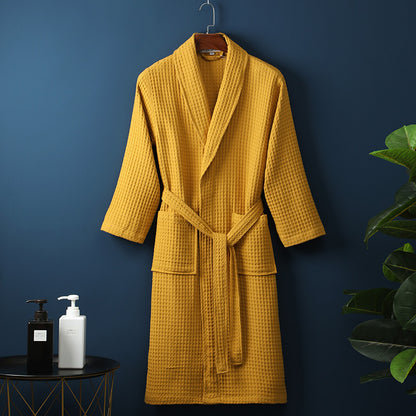 Waffle Cotton Bathrobe