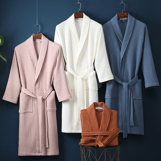 Waffle Cotton Bathrobe