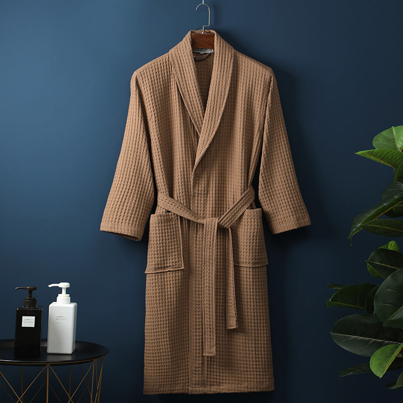 Waffle Cotton Bathrobe