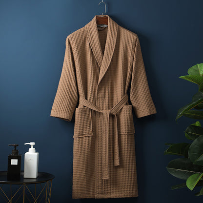 Waffle Cotton Bathrobe